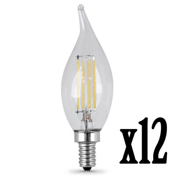 LED 4.5W Flame E12 Filament Cl DIM 27K (Case of 6 2-Packs) 61612-FETc