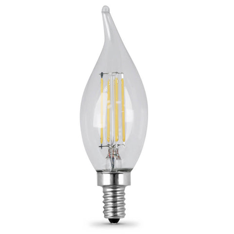 LED 7.5W Flame E12 Filament Clear DIM 27K (Case of 6 2-Packs) 61758-FETc