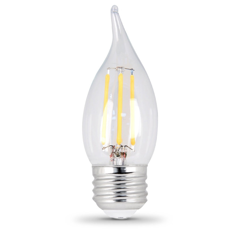 LED 3W Flame E26 Filament Clear DIM 2700K (Case of 6 2-Packs) 61613-FETc