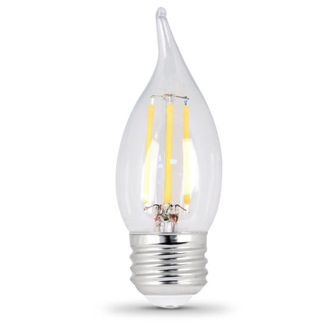 LED 4.5W Flame E26 Filament Clear DIM 50K (Case of 6 2-Packs) 64435-FETc