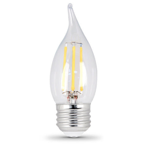 LED 4.5W Flame E26 Filament Clear DIM 2700K (Case of 6 2-Packs) 61615-FETc