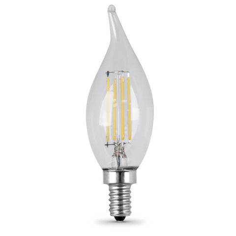 LED 3W Flame E12 Filament Clear DIM 2700K (Case of 6 2-Packs) 64384-FETc