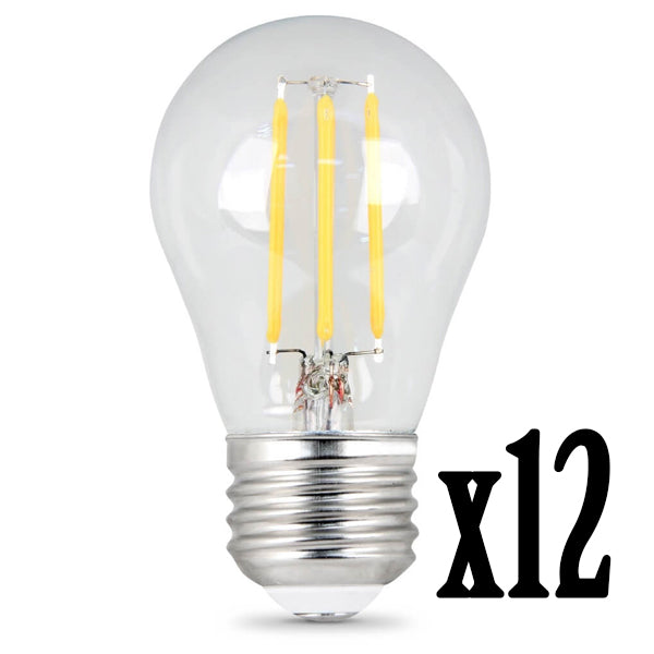 LED 7.5W A15 E26 Filament Clear DIM 27K (Case of 6 2-Packs) 64446-FETc