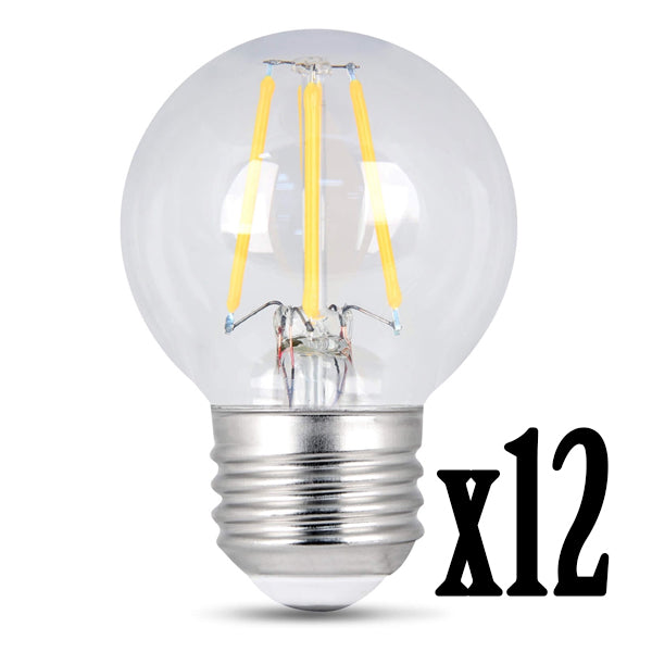 LED 7.5W G16.5 E26 Filament CL DIM 27K (Case of 6 2-Packs) 61684-FET