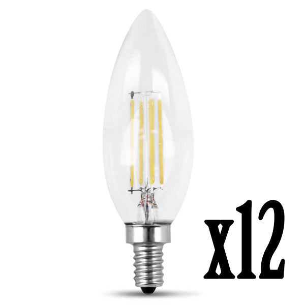 LED 4.5W Torpedo E12 Filament Clear DIM 50K (Case of 6 2-Packs) 61712-FETc