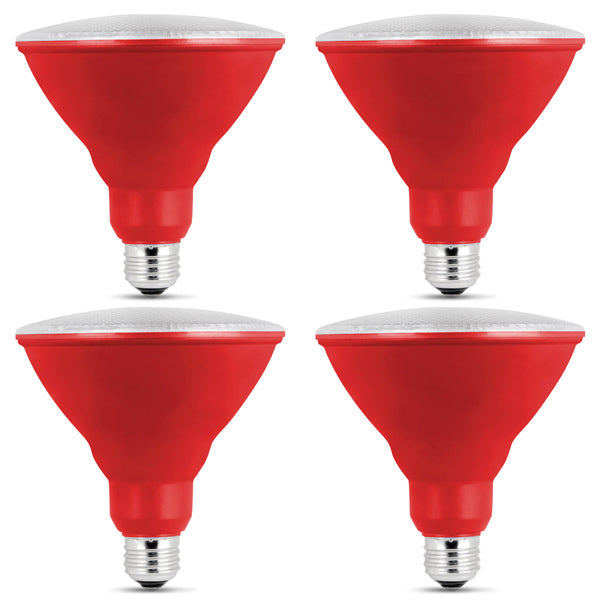 LED 5W PAR38 Red Flood 10K Wet (4 Pack) 61716-FETc