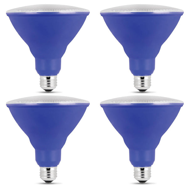 LED 7W PAR38 Blue Flood 10K Wet (4 Pack) #61717-FETc