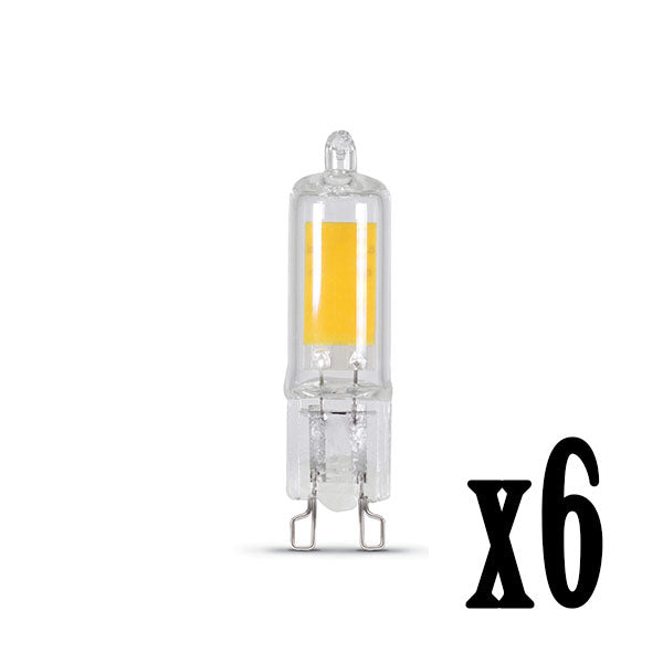 Feit LED 2.3W G9 120V (25W Equiv) 3000K (6 Pack) 61832-FETc