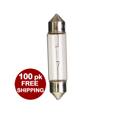 10W 24V Clear Xenon Festoon - 100 pack **Free Ground Shipping** 40333c