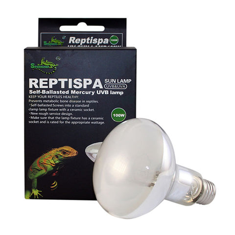 Reptispa UV Sun Lamp 100 Watts - UVB & UVA Self-Ballasted #21240-CZS