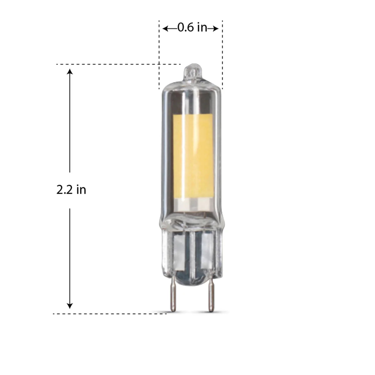 Feit LED 2.3W G8 120V (25W Equiv) 3000K (6 Pack) 61831-FETc