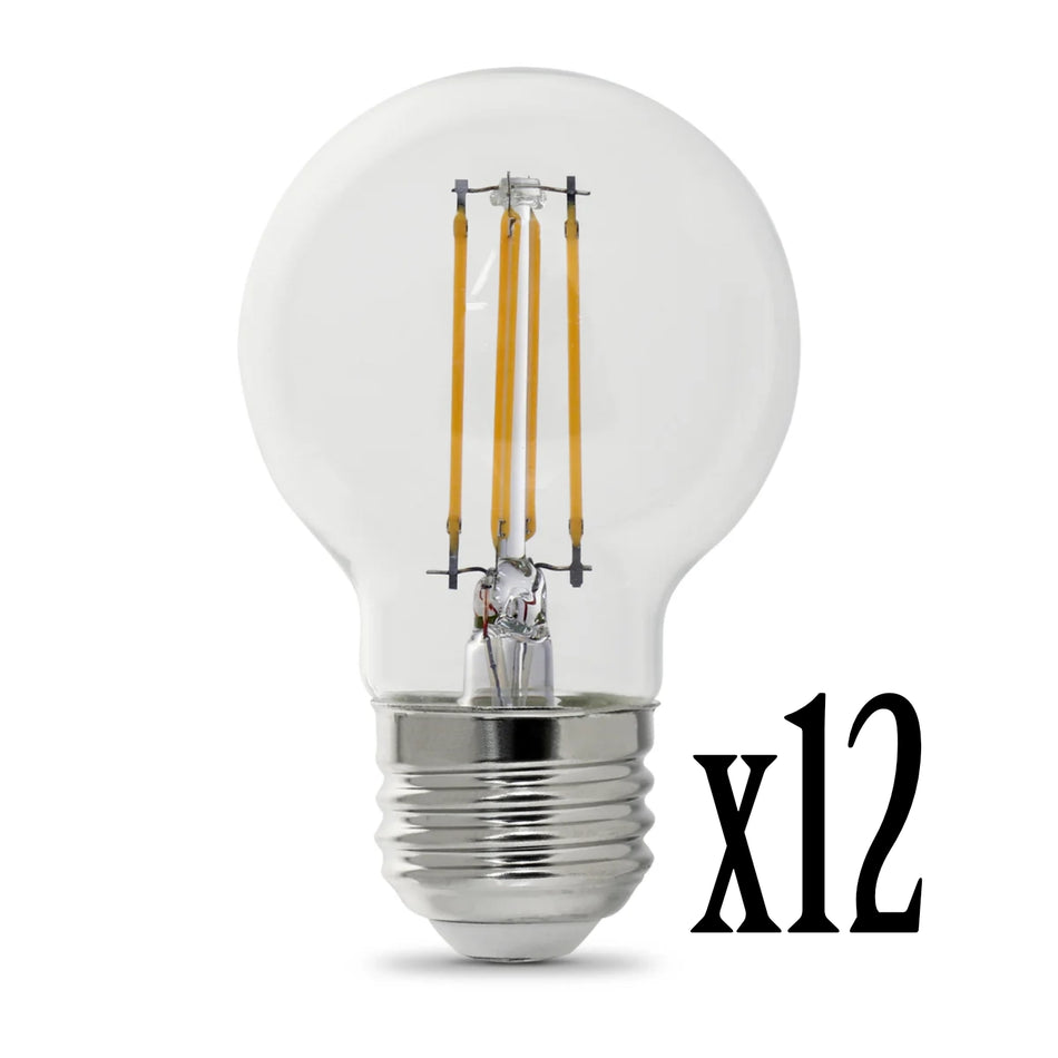 LED 3.8W G16.5 E26 Filament CL DIM 27K (Case of 6 2-Packs) 61683-FETc