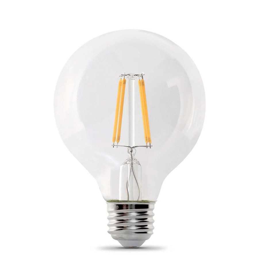 LED 2.5W (25W equiv)  G25 Filament Clear Globe Dimmable 2700K (12 Pack) 64421-FETc