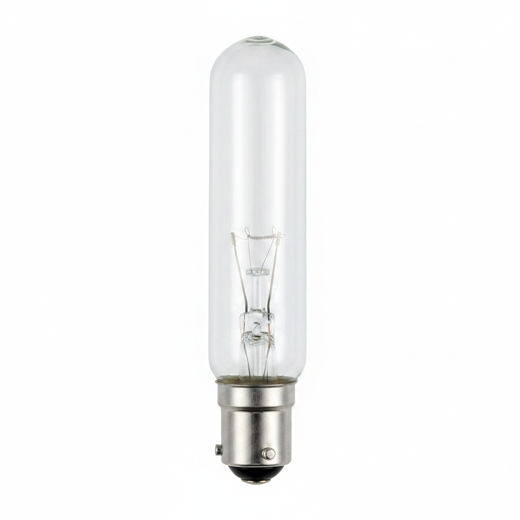 Light bulb on white background