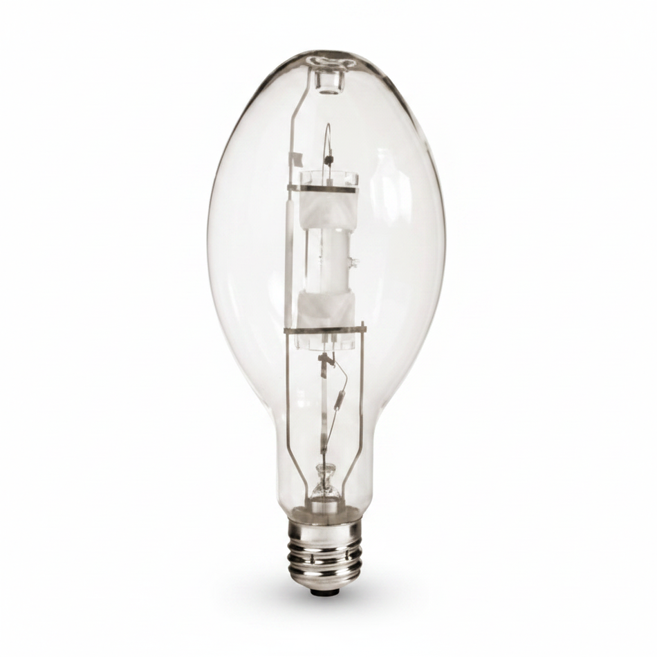 Single Bulb on White Background