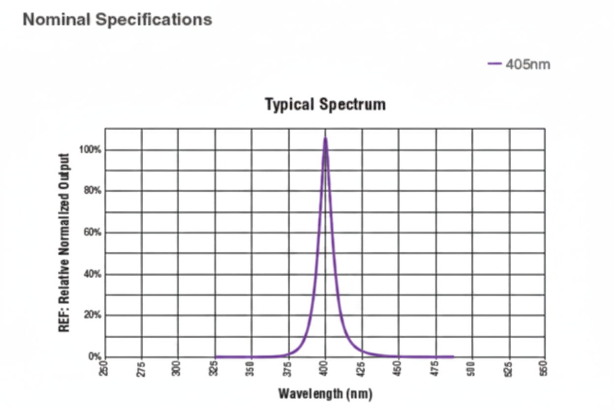 Typical Spectrum - 405nm only