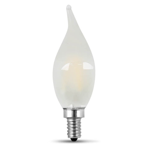 LED 7.5W Flame E12 Filament Frost DIM 2700K (Case of 6 2-Packs) 61614-FETc