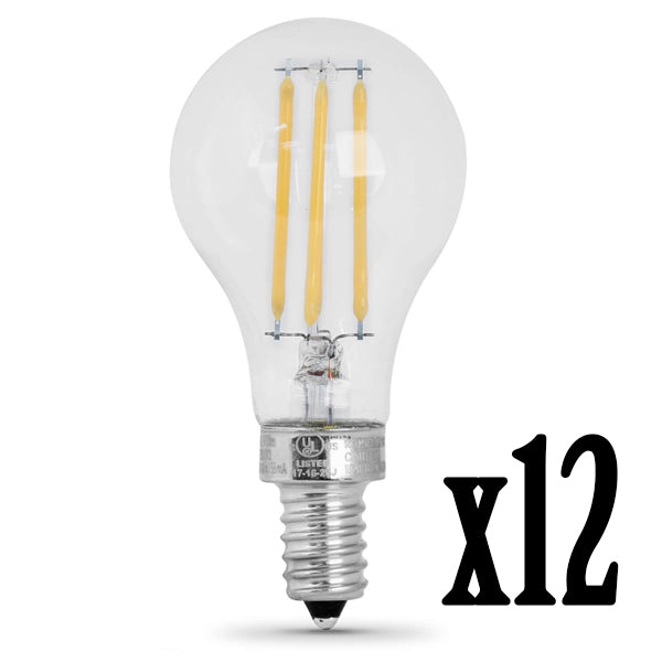 LED 6W A15 E12 Filament Clear DIM 27K (Case of 6 2-Packs) 61665-FETc