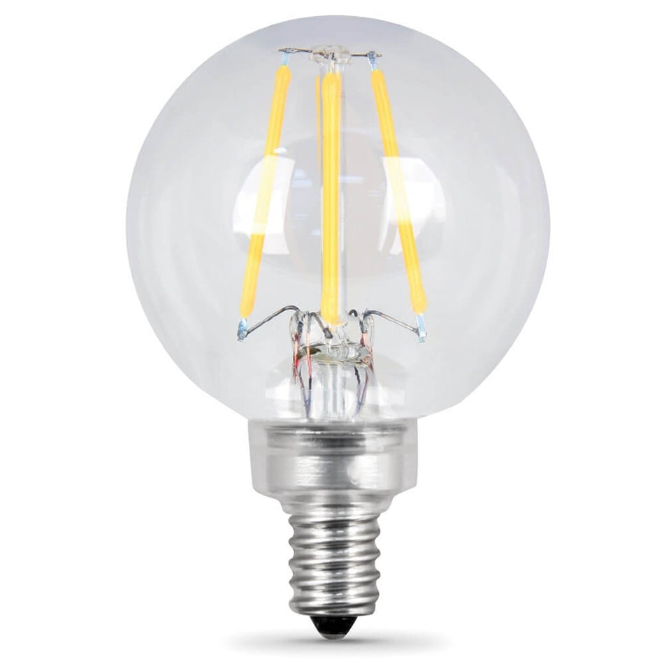 LED 3.8W G16.5 E12 Filament CL DIM 27K (Case of 6 2-Packs) 61681-FETc