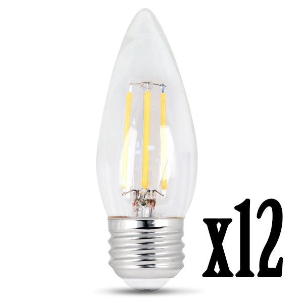 LED 7.5W Torpedo E26 Filament Clear DIM 27K (Case of 6 2-Packs) 61709-FETc