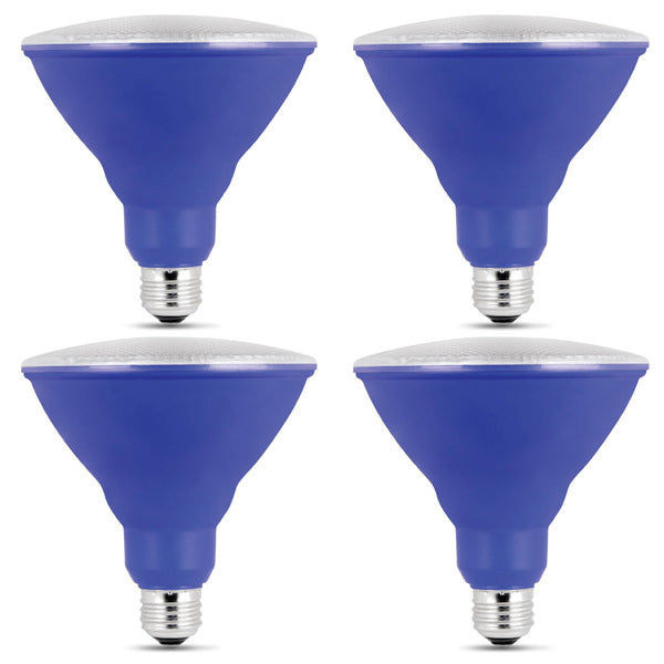 LED 7W PAR38 Blue Flood 10K Wet (4 Pack) #61717-FETc