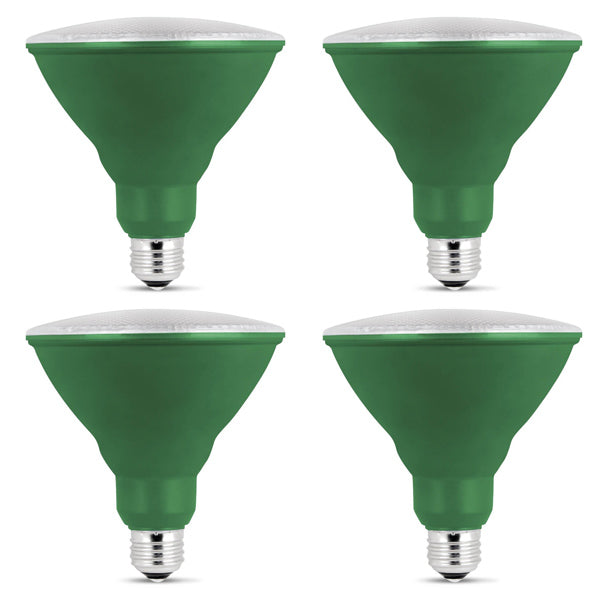 LED 7W PAR38 Green Flood 10K Wet (4 Pack) #61718-FETc