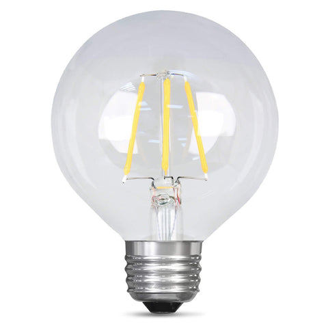 LED 4.5W G25 Filament Clear Globe Dimmable 2700K (6 Pack) 64423-FETc