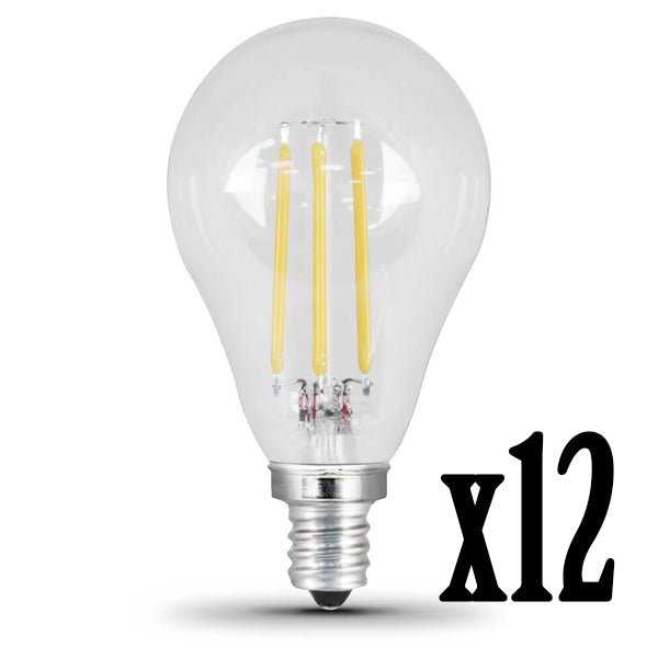 LED 7.5W A15 E12 Filament Clear DIM 50K (Case of 6 2-Packs) 64449-FETc