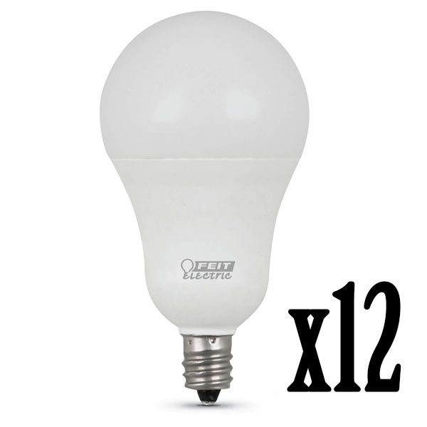 8.3W LED A15 (60W Equiv) 15000hr 3000K 750 Lumen E12 Candelabra Base (Case of 6 2-Packs) 64713-FETc