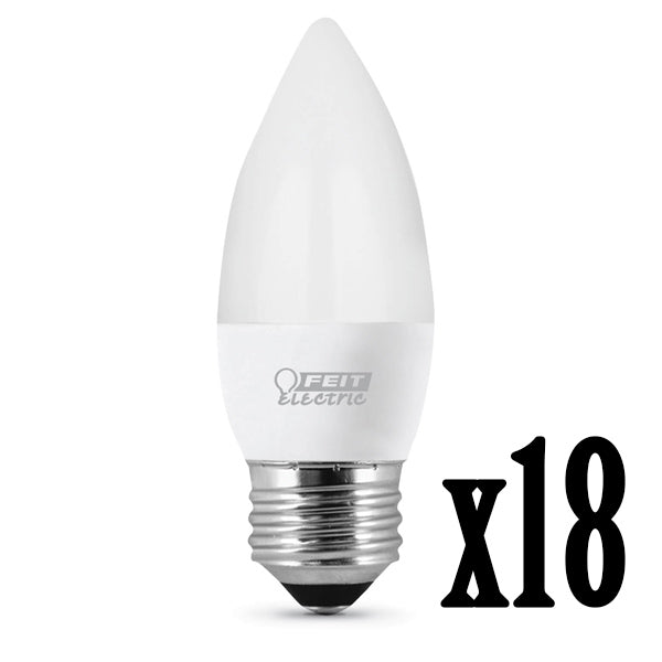 4.5W LED (40W Equiv) 11000hr 27K Frost Torpedo Candelabra Base (Case of 6 3-Packs) 64716-FETc