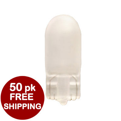 5W 12V Frosted Xenon Wedge - 50 pk **Free Shipping** #40106c