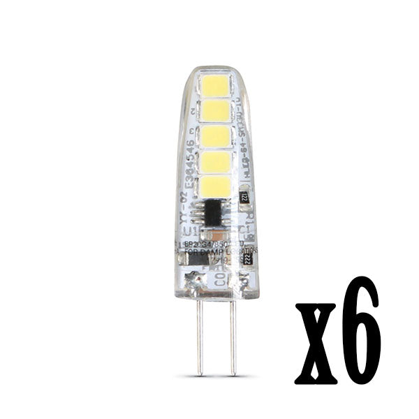 Feit LED 2W G4 12V (20W Equiv) 3000K (6 Pack) 61830-FETc