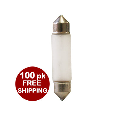 10W 12V Frosted Xenon Festoon 100 pack - #40310c